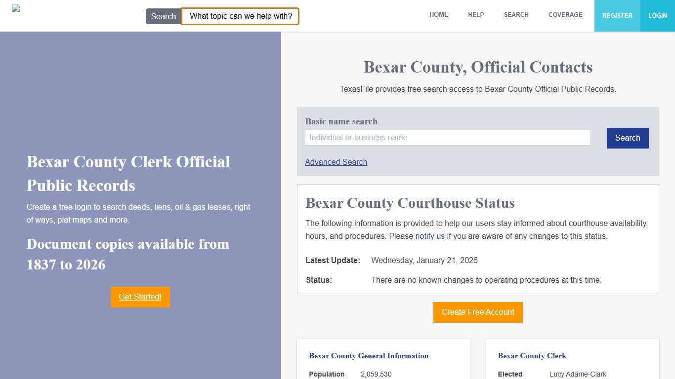Bexar County Clerk Official Public Records TexasFile