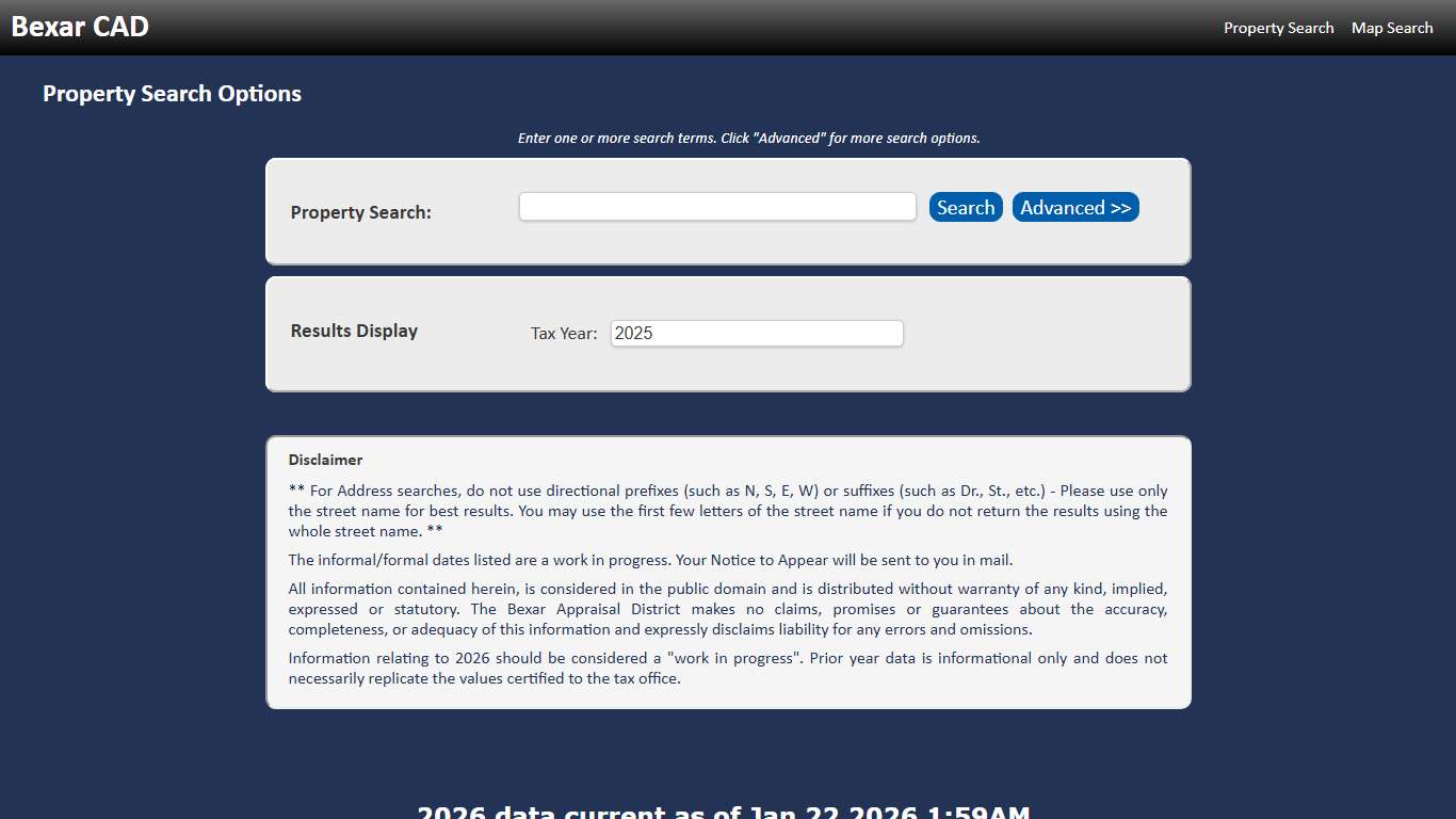 Bexar CAD - Property Search